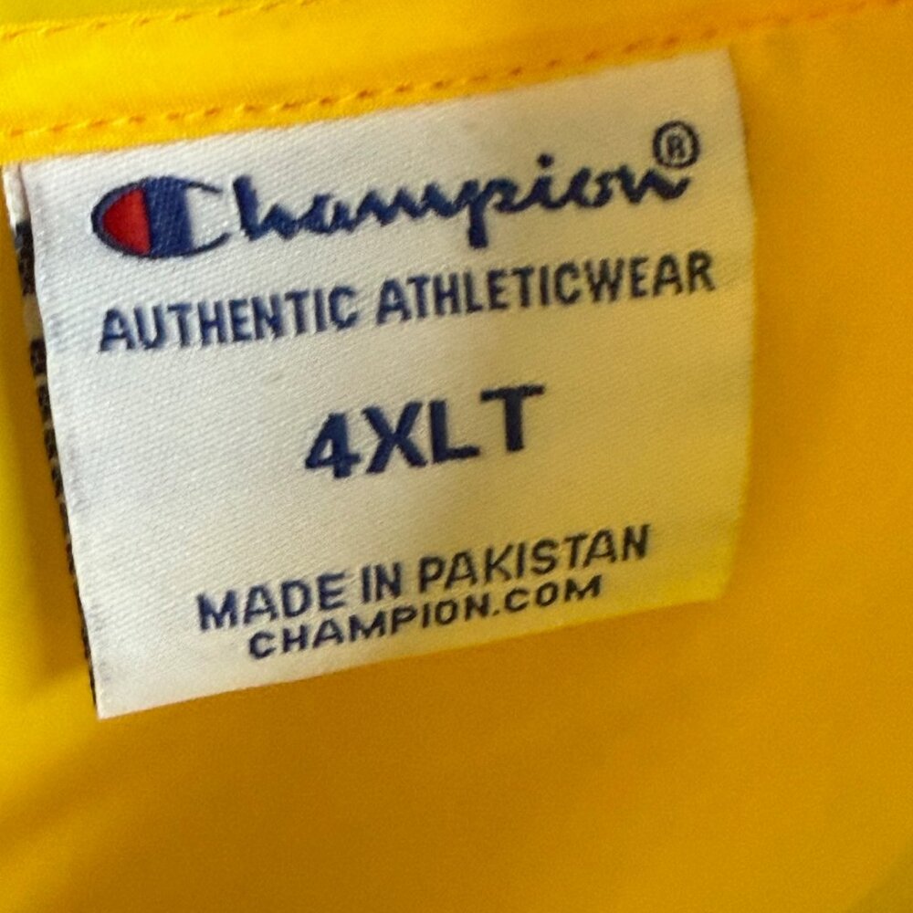 Quarter zip windbreaker with hood, yellow size 4XLT - Picture 4 of 4
